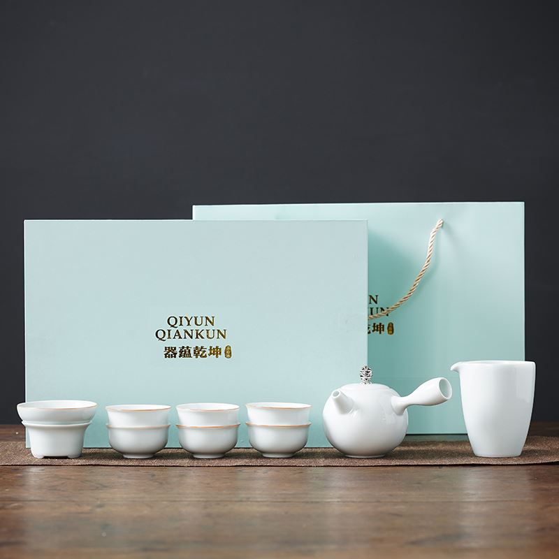 五拾缘-青瓷侧把壶十头套组-WSY-23C01