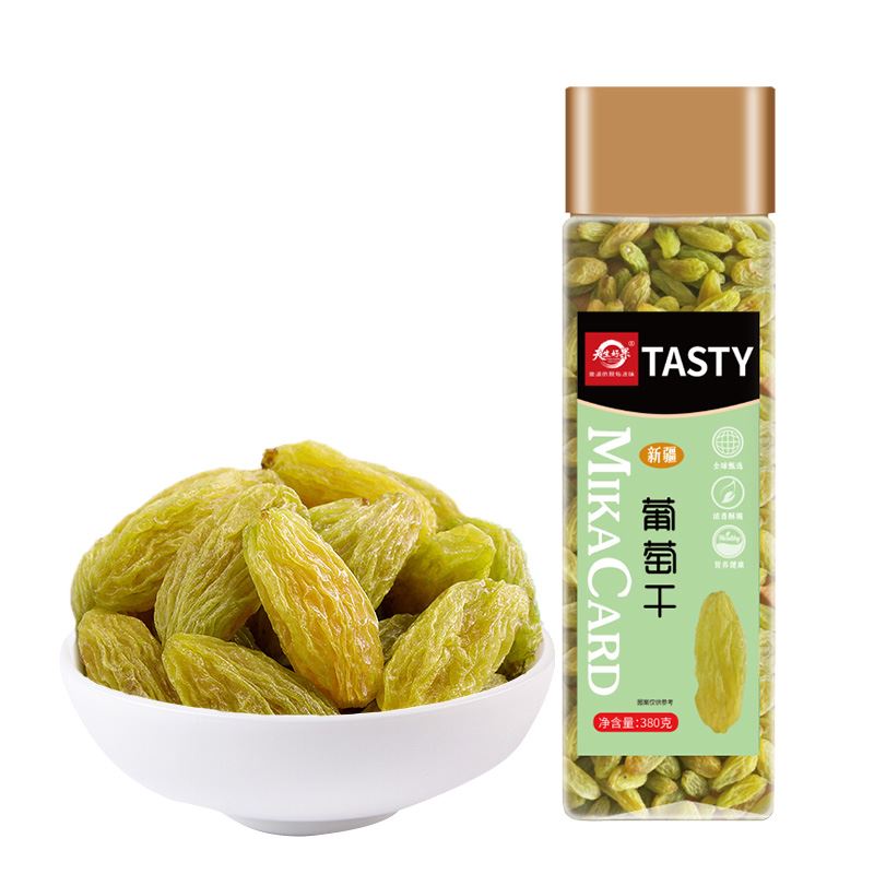 天生好果新疆吐鲁番特产蜜饯果干休闲零食绿葡萄干380克