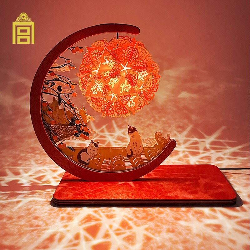 故宫柿柿如意纸雕灯