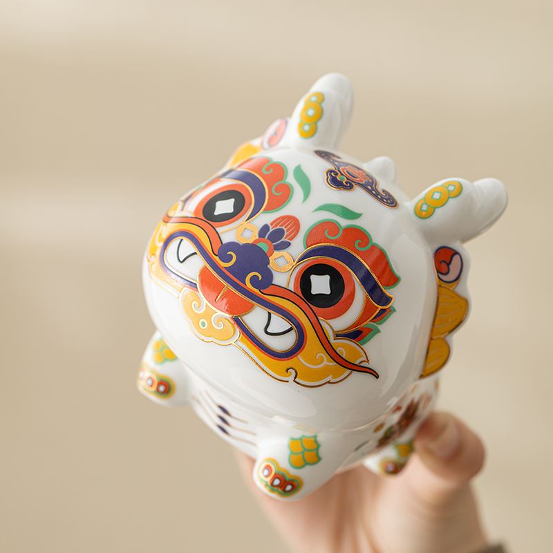 沏一杯茶陶瓷拍拍灯摆件