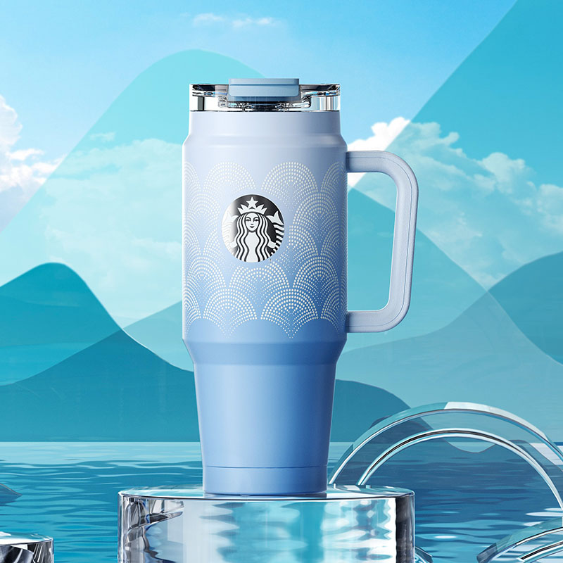 星巴克*青雾梦影款双饮口车载杯880ml*11164854