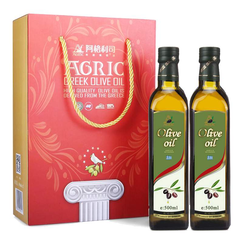 阿格利司（AGRIC）纯正橄榄油礼盒500ml*2希腊