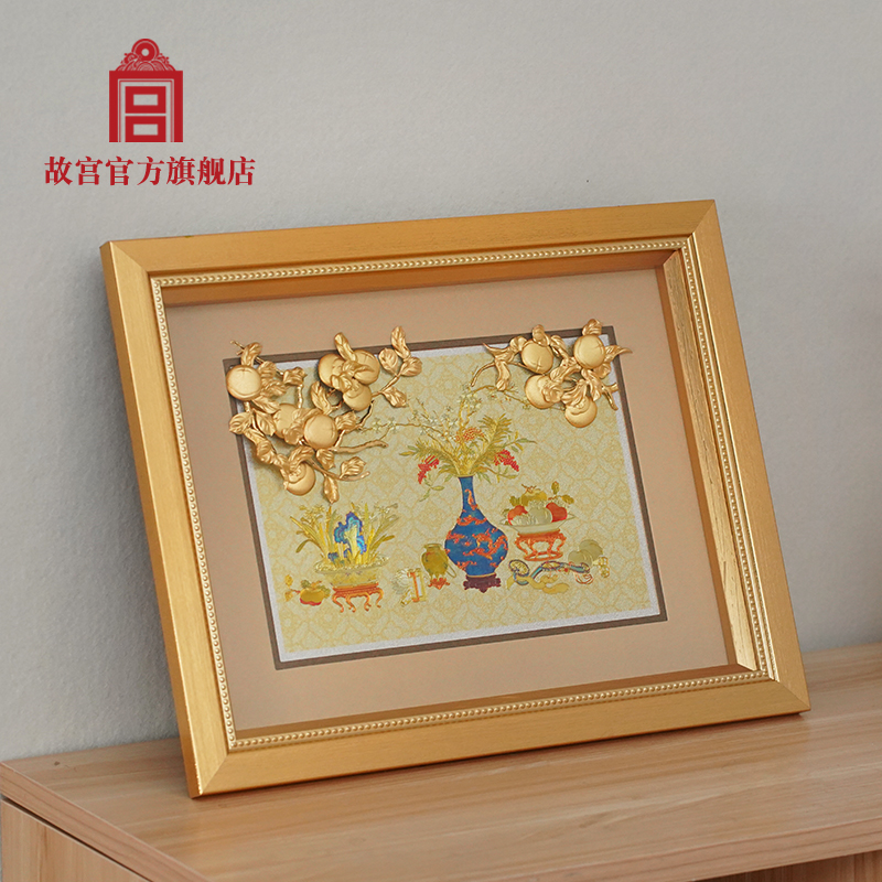 故宫文化事事如意立体金属装饰画