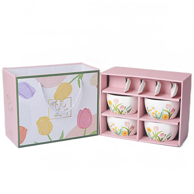 瑾明礼郁见美好4碗4勺餐具