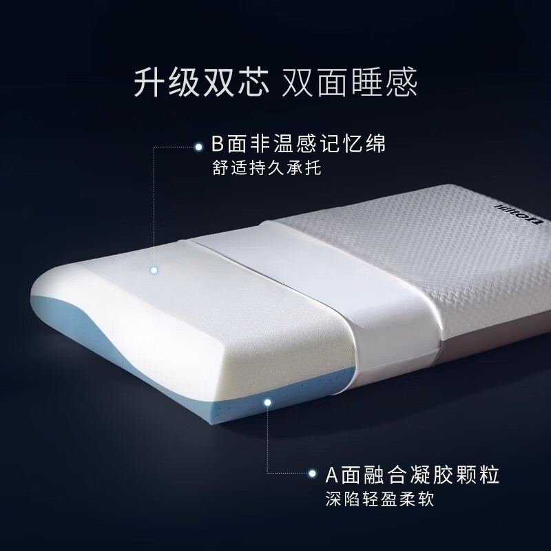 康尔馨希尔顿双芯双感记忆枕芯礼盒单只装