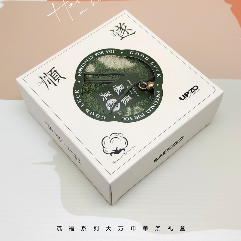 UPZO优品尚竹筑福大方巾单条25801