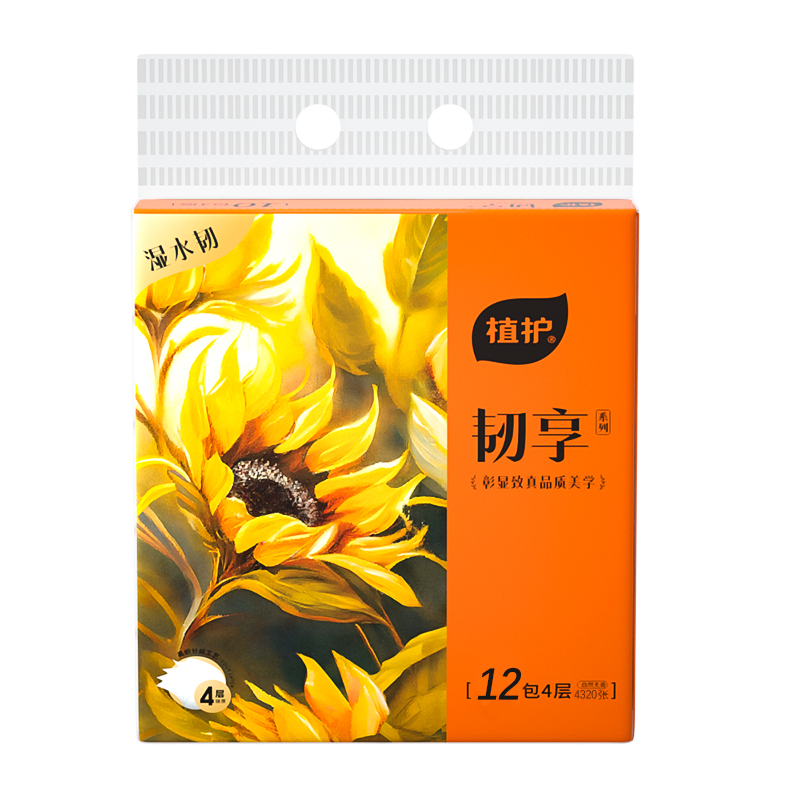 植护韧享系列抽纸154×180mm/4层90抽12包/提