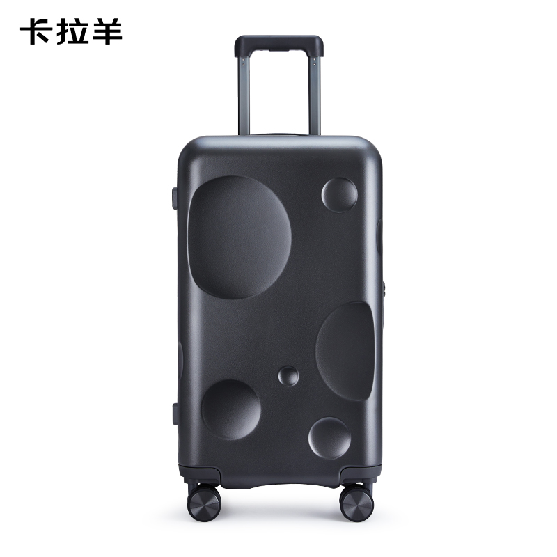 卡拉羊陨石箱魔方体行李箱CX8126-24陨石黑