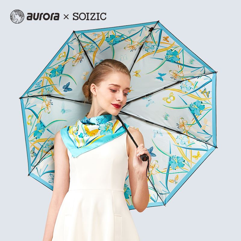 aurora真丝方巾加雨伞套装仲夏夜之梦